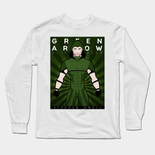 Heroes Unmasked: Green Arrow Tooniefied Poster Long Sleeve T-Shirt